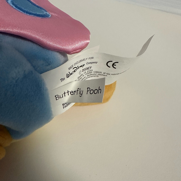 Walt Disney Easter 2000 WINNIE THE POOH AS BUTTERFLY Bean Bag STUFFED ANIMAL NEW - Picture 14 of 16